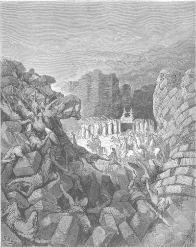 Die Mauern von Jericho fallen von Gustave Dore